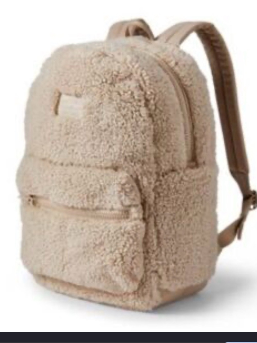 Eddie Bauer Plush Sherpa Beige Backpack - Casual Bag